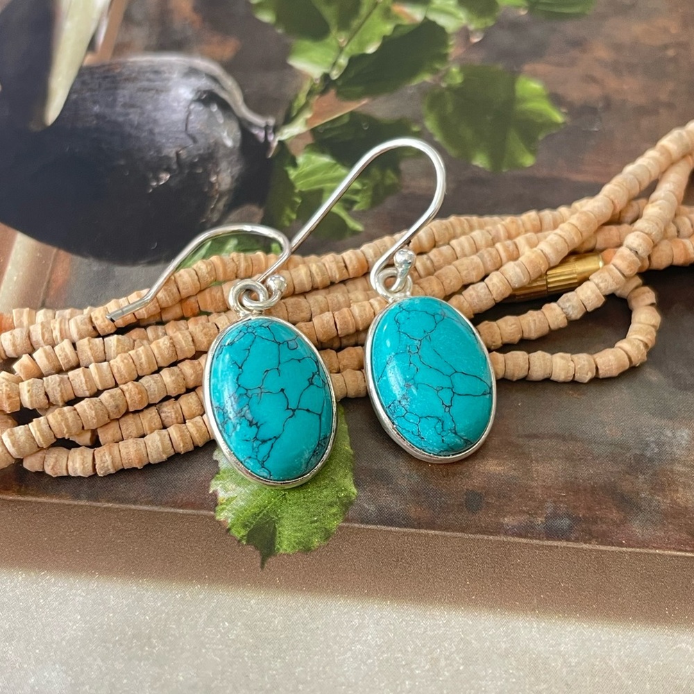 925 Sterling silver Turquoise Earrings!!